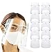 NCUSA Safety Face Shields Glasses Reusable Goggle Face Visor Ultra Clear Protective Full Face Shield Pack Anti-Fog Layer Protect Eyes from Splash (Glasses - 10 Pack)