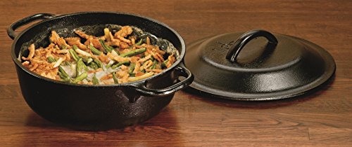 Lodge L2Sp3 Cast Iron Serving Pot, Pre-Seasoned, 2-Quart,Black #TOP1