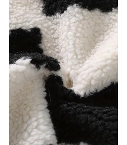 INVACHI Men's Thermal Plaid Fleece Jacket Casual Sherpa Lined Warm Coat Insulated Cozy Jacket with Stand Collar4