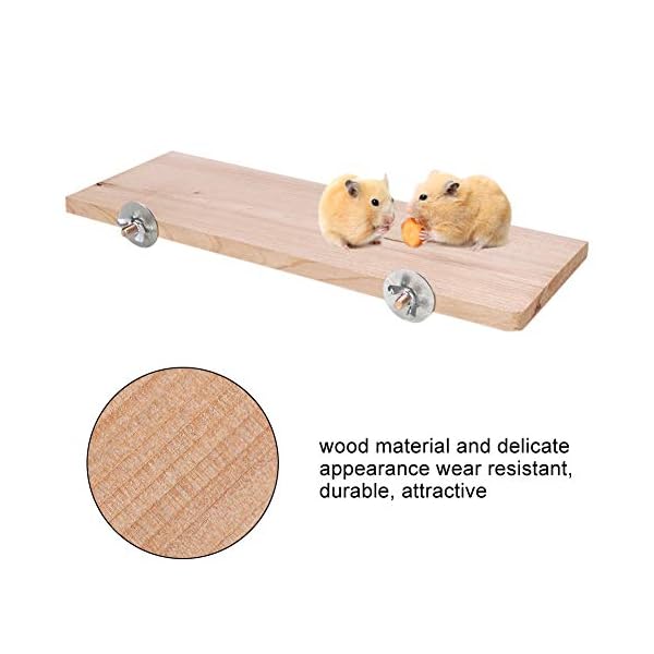 Fdit Holz Haustier Plattform Rechteck Kleine Haustiere Tiere Barsch Brett Papagei Stand Barsch Brett für Tierkäfig Spielzeug Zubehör – Bild 4