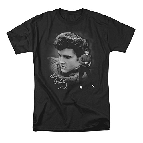 Elvis – Maglione Adulto t-Shirt in Nero Black XXX-Large