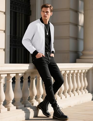 TACVASEN Men's Lightweight Jacket Spring Bomber Fall Windbreaker Casual Stylish Coats with Pockets2