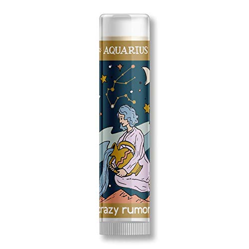 Miniatura 4 de Crazy Rumors Aquarius Zodiac All Natural, bálsamo labial a base de plantas para hidratar y nutrir tus labios, mezcla de aire (crema de vainilla,