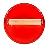 Cast Iron Steak Press in Red