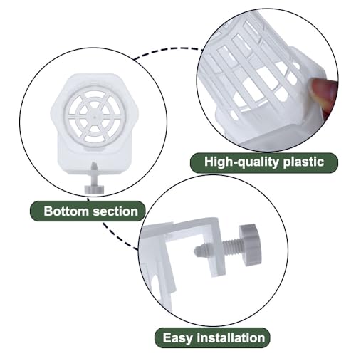 Image of MiOYOOW Aquarium Plant Holder, 2PCS Wall-Hanging Fish Tank Plant Pot with Rooting Hole for Aquarium Plants Decorations