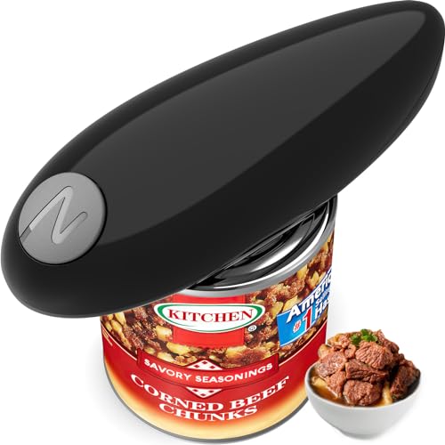 Electric Can Opener One Touch Automatic Tin Opener with Safe Cut Smooth Edge Technology Hands Free Battery Operated Professional Opening for Tins Cans Seniors with Arthritis Chefs Kitchen