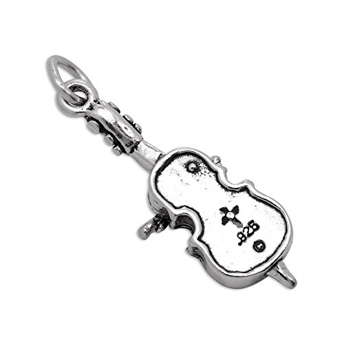 Ciondolo Charm con Violoncello & Arco in Argento