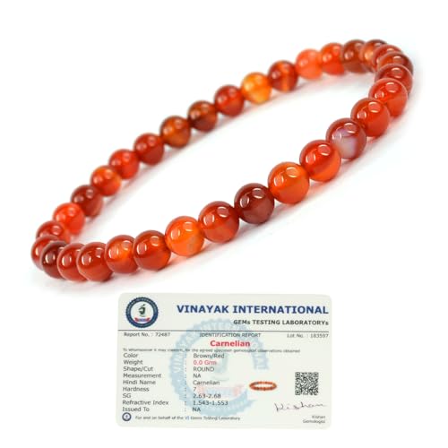 Image of Reiki Crystal Products Certified Natural Crystal Stone Bracelet 6 mm Round Beads for Men and Women | Premium Gemstone Jewellery Collection | Reiki Charged | Multiple Stone Variants Available