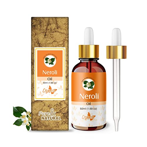 Image of Crysalis Neroli (Citrus Aurantium Var. Amara) Oil |100% Pure & Natural Undiluted Essential Oil Organic Standard| For Clear Face, Glowing Skin & Diffusers, |Aromatherapy Oil| 50ml