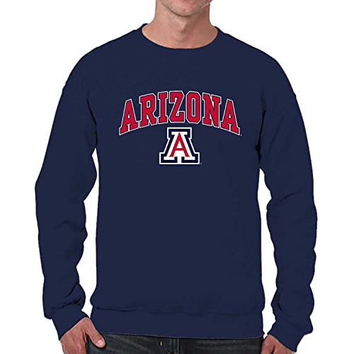 Image of NCAA College Sweatshirt Fleece Crewneck Pullover for Men and Women | Officially licensed NCAA college gameday crewneck pullover - 9 oz fleece lined sweatshirt with arch and logo design