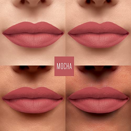 Image of Lakme Powerplay Priming Matte Liquid Lip MN2Mocha Mocha, 4.2 ml (Fashionista Collection) (Pack of 2)