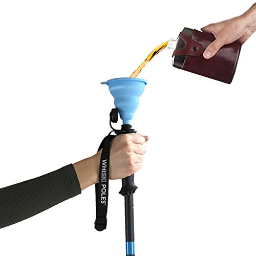 SKI Pole Flask - WhiSki Poles 2.0 - Best Gift for Skiers - One Size Fits All w/Free Collapsible Funnel