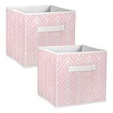 DII Foldable Fabric Storage Bins for Nursery, Offices, Home, Containers are Made to Fit Standard Cube Organizers, Small (2), Mauve