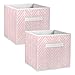 DII Foldable Fabric Storage Bins for Nursery, Offices, Home, Containers are Made to Fit Standard Cube Organizers, Small (2), Mauve