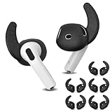 5 Pairs for AirPods 4 Ear Hooks Cover, Sport Anti Slip AirPod 4 Ear Tips Cover Soft Silicone Air Pod 4 Accessories Compatible with Apple Air Pods 4th Generation [NOT Fit in Case] - Black