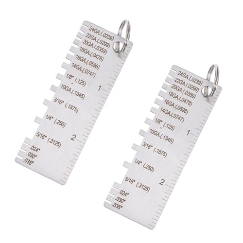 Juego de 2 Calibradores para Soldadura Alipis, medidor de espesor de metal para inspección de soldadura en chapa con resistencia a la corrosión miniatura 1