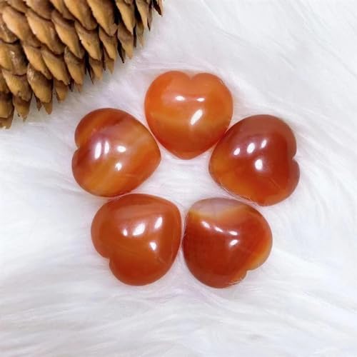 Corazón de ágata roja de 30mm RVBLRDSE para decoración hogareña 6