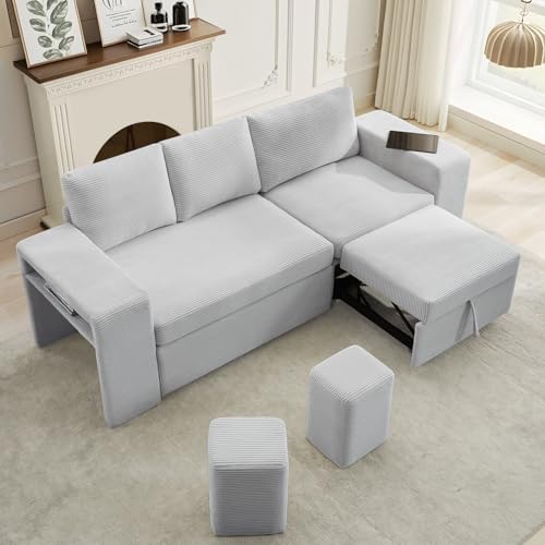 93" Cloud Sectional L Couch,Gray