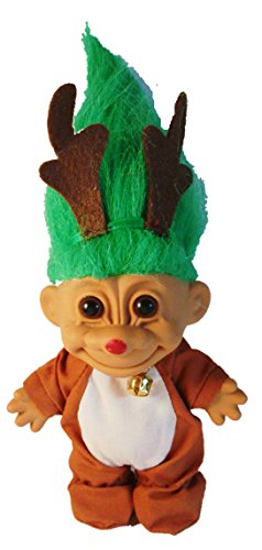 Muñeco Troll Navidad con pelo verde 11.43 cm miniatura 1