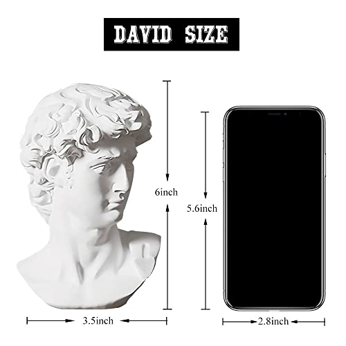 Estatua de David en Resina 6 Pulgadas para Decoración miniatura 2