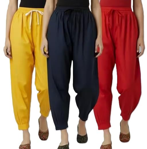 Cotton Afgani Salwar Stitched Elastic Waist Combo Women Fit-picture-24