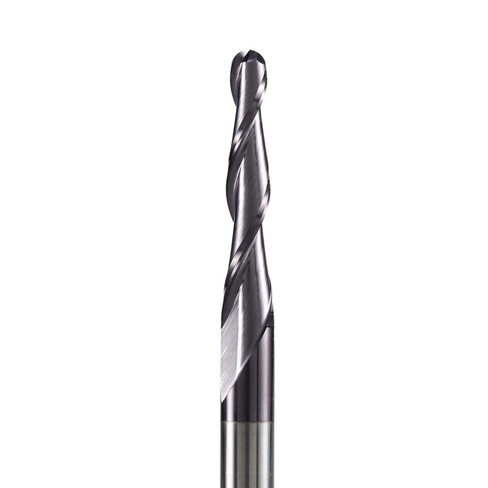 Fresa conica a testa sferica, Fresa conica a punta sferica R0.25-R2 3.175-8mm Carburo TiAlN 2 scanalature(R2.0-47-D8-100)