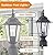 WISBEAM Outdoor Post Light, Pole Lantern, E26 Base 60W Max, Aluminum Housing Plus Glass, Wet Location Rated, ETL Qualified, Bulbs not Included, Black