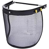 Wyazziv 防護面 メッシュプロテクター フェイスガード 刈払機用 防災面 ヘルメット用 取り付け ロング