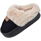 tenis suela alta blanca Recomendamos coger una talla más de la habitual (el forro interior es cálido y ajustado)-Zapatillas de casa con interior aterciopelado que mantiene los pies calientes durante el invierno. Diseñadas para brindar máximo confort en el día a día, Perfectas para relajarse en el hogar.