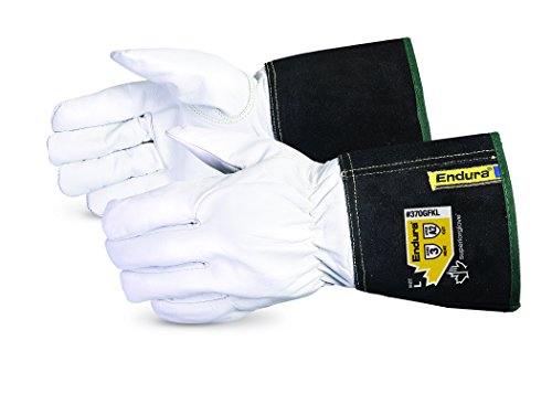 Superior 370GFKL Precision Arc Goatskin Leather TIG Welding Glove with Kevlar Lining, Work (Pack of 1 Pair) (Extra Extra Large)