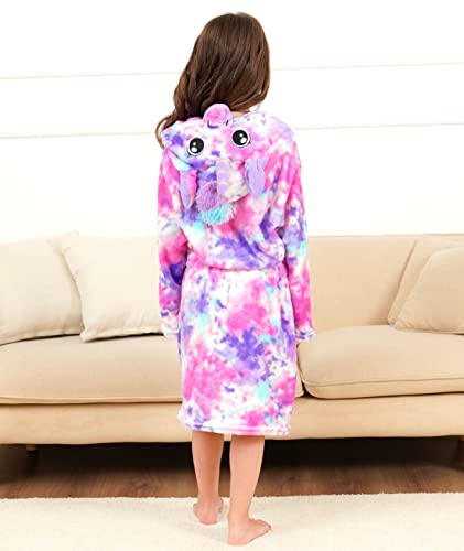 Image of Doctor Unicorn Soft Unicorn Hooded Bathrobe Sleepwear - Unicorn Gifts for Girls