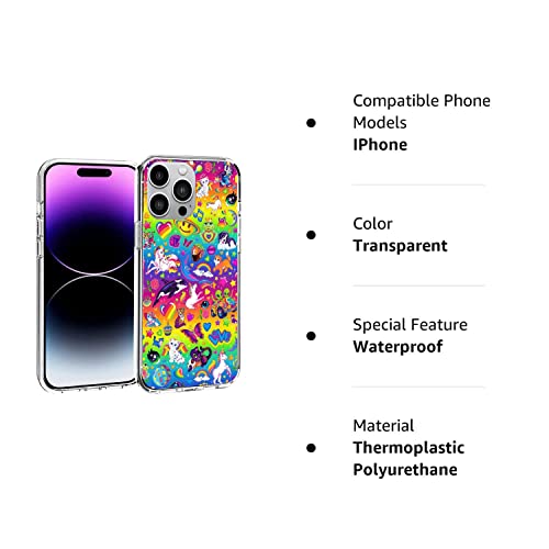 Achete Phone Case Pattern Pc Vomit Waterproof Lisa Scratch Frank Cute Rainbow Tpu Y2K Accessories Collage Compatible With Iphone 14 Scratch Charm Transparent #TOP4
