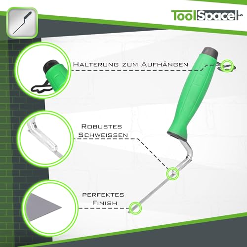 ToolSpace Stoßfugenkelle Schmal Rostfreie 6 mm Fugenkelle Edelstahl Fugeisen Fugen Mörtel Joint Trowel Putzkelle Schmal Ergonomisch Griff Renovierung Maurerarbeiten BAU Reparatur Fugkelle Made in EU