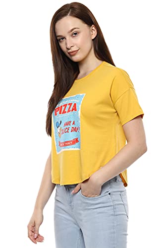 Image of Mirako by Van Heusen Women's Solid Regular Fit T-Shirt