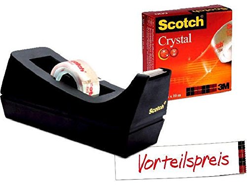 Preisvergleich Produktbild Tischabroller Sparset C38 mit 1 Rolle Crystal Clear Klebeband 600