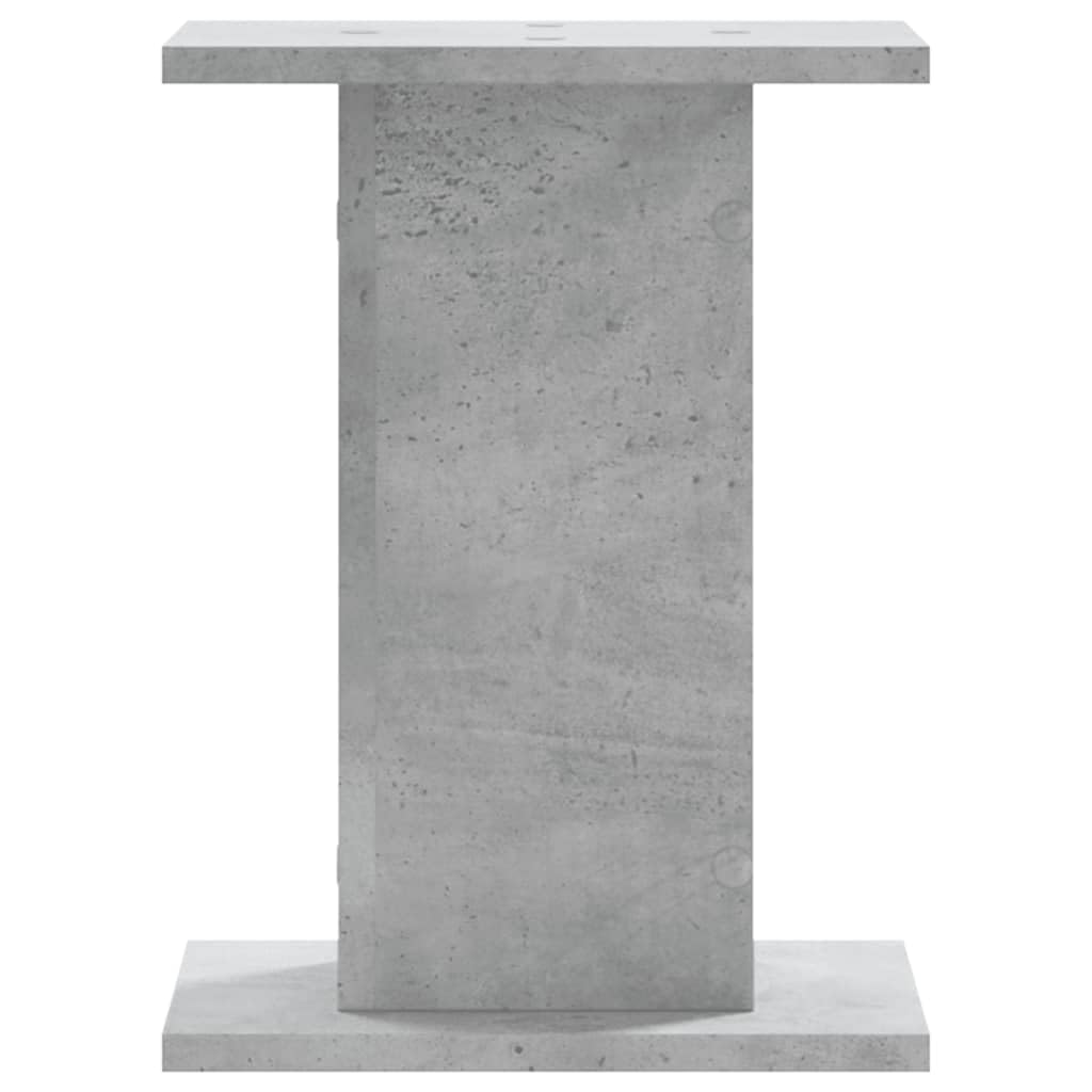 Supporto per altoparlanti, 2 pezzi, grigio cemento, in legno, 30 x 30 x 40 cm, base per home theater, soggiorno, studio, con superficie stabile e saccoppiamento antivibrazione