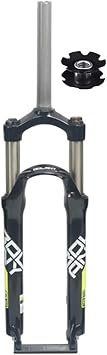 24" Mountain Bike Front Fork Mechanical Mountain Bike Bicycle Bike Suspension Fork 1-1/8 Straight Tube QR 9x100mm Stroke 100mm Disc Brake
