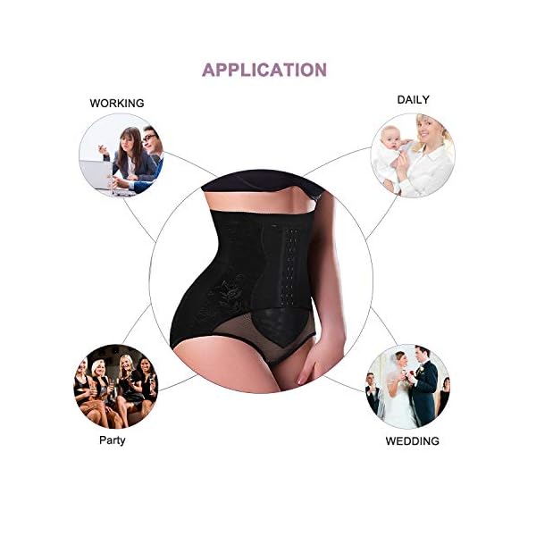 YERKOAD Tummy Control Panties for Women Shapewear Butt Lifter Short High Waist Trainer Corset Slimming Body Shaper Underwear(Large, Black)