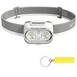 Nitecore UT27 MCT Pro Linterna frontal ligera con alto IRC, tres temperaturas de color, 2 pilas HLB1500, etiqueta (gris)