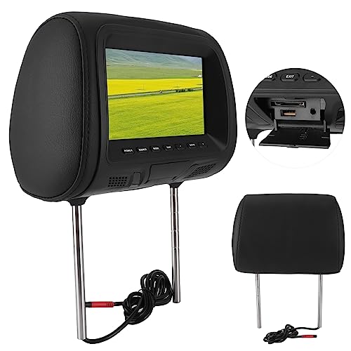 Lettore DVD per Poggiatesta per Auto, Monitor per Poggiatesta da 7 Pollici TV per Bambini Lettore DVD per Auto TV Portatile con Supporto per Poggiatesta Video 1080P
