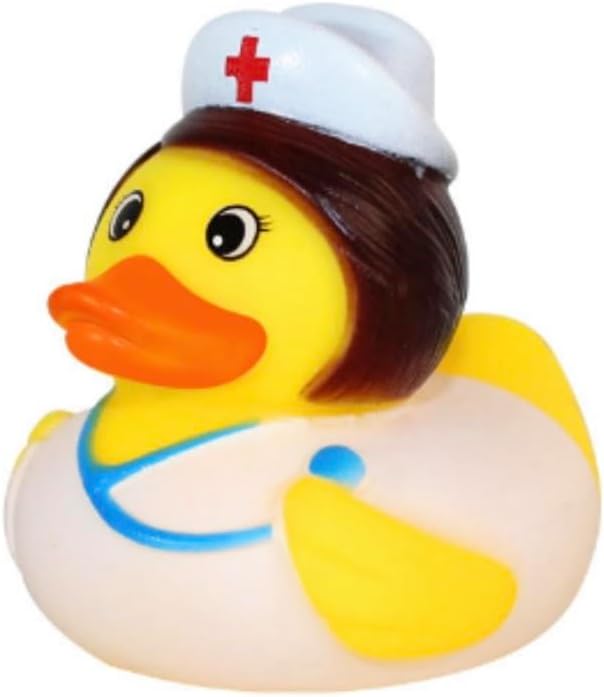 Nurse Rubber Duck, Healthcare Rubber Duck - Nurse Duck with Stethescope and Nurse Hat, Gift for Nurse