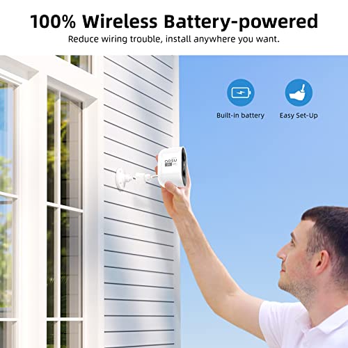 AOSU 2K Wireless Outdoor Security Cameras with Motion Detection, Night Vision, and 2-Way Audio