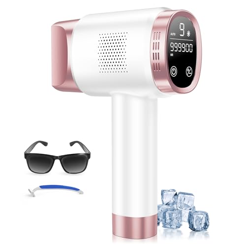 Beauris IPL Laser Hair Removal Device for Women Men, Painless Ice-Cooling Hair Remover Machine, 3 Functions, 9 Levels, at-Home Salon & Long Lasting Results for Face Bikini Line Armpits Leg Body, Rose