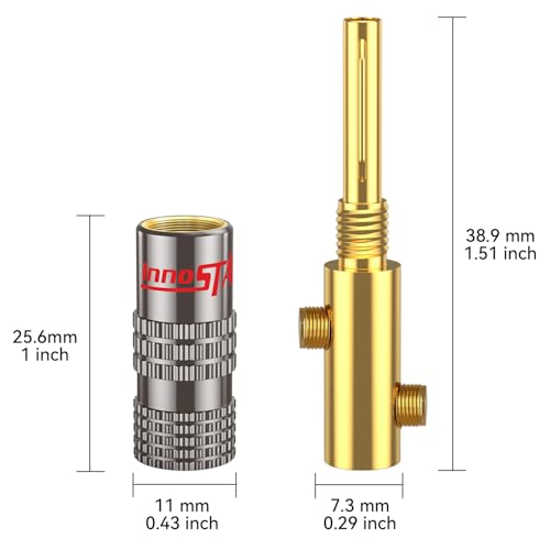 Conectores banana 2 pares 24K chapados en oro miniatura 5