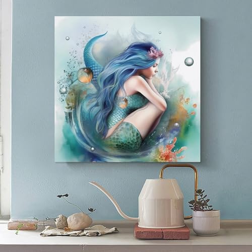 Décoration d'intérieur moderne avec toile sirène 60x60cm - 3