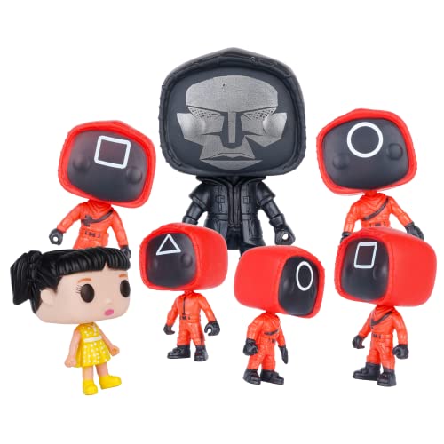 Fatizone 5Pcs Squid Game Pvc Toys Action Figures Set | Mini Doll Model Figures Desk Character Model Toys, Cake Decorations Impostor #TOP18