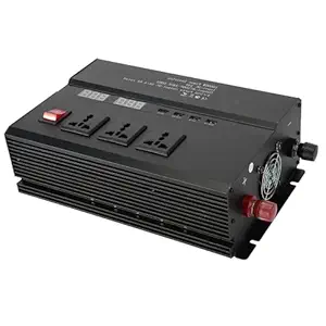 Solar Inverter, 12V to 220V Inverter Car Inverter, Built-in Cooling Fan for Camping Equipment Laptop(24V to 220V, 10000W (Overweight Transmission line))