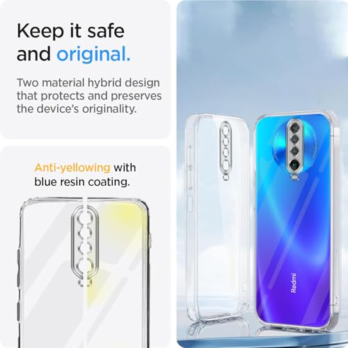 Image of Jkobi Back Cover for Xiaomi Poco X2 (Silicone Clear Shockproof Case with Camera Protection | Soft and Flexible | Transparent)