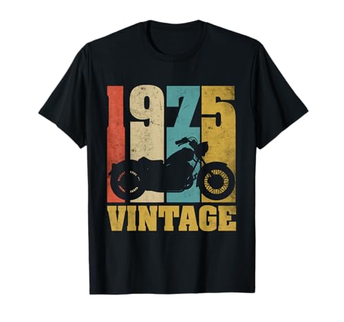 51 Compleanno Motociclette Motocicletta Vintage 1975 Maglietta