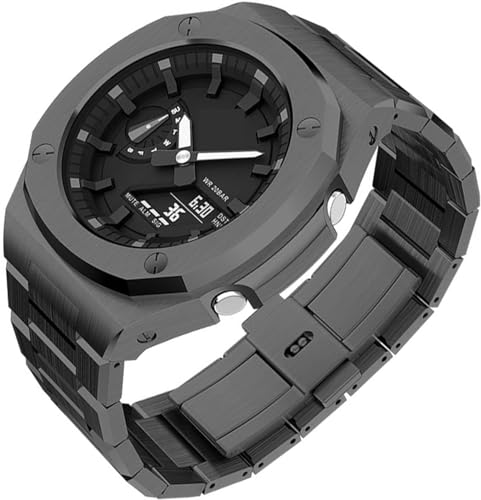 Boîtier GA2100 métal avec bracelet acier inoxydable montre homme kit de rechange